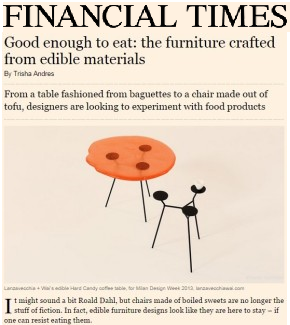Good Enough to Eat: The Furniture Crafted from Edible Materials