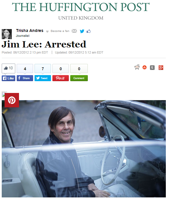 Jim Lee: Arrested